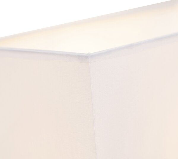 Moderní nástěnná lampa ocel s stínítkem bílým - Bergamo