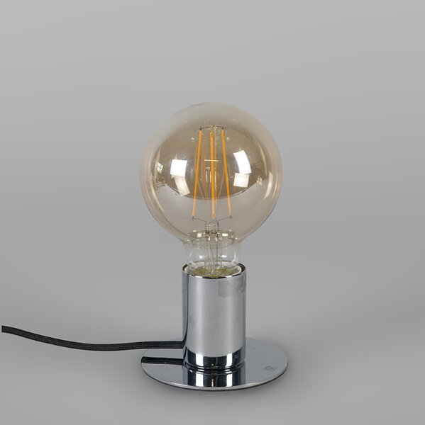 Moderní stolní lampa chrom - Facil