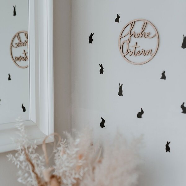 Samolepky na zeď Bunnies Black 24 ks