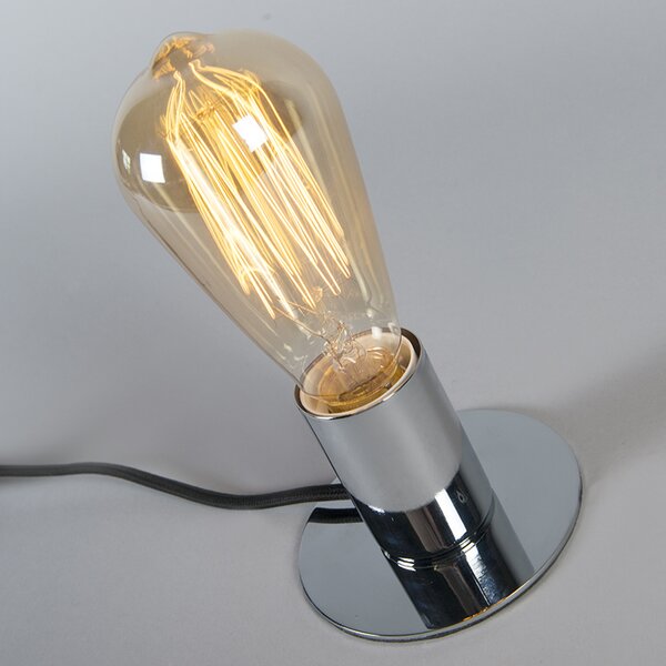 Moderní stolní lampa chrom - Facil