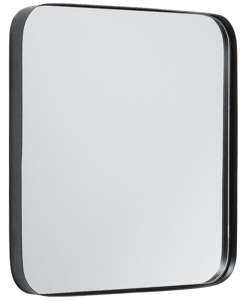 Černé kovové závěsné zrcadlo Kave Home Marco 40 x 40 cm