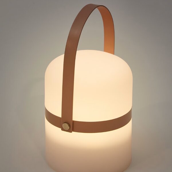 Růžová plastová LED lampa Kave Home Ridley