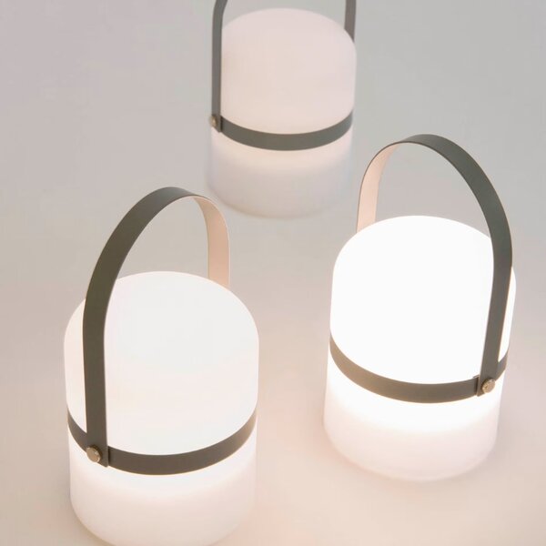 Růžová plastová LED lampa Kave Home Ridley