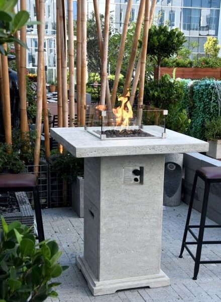 MONTREAL - barový stůl s plynovým ohništěm Exteriér | Ohniště