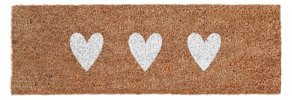 Rohožka z kokosového vlákna Small / Hearts 75 × 25 cm