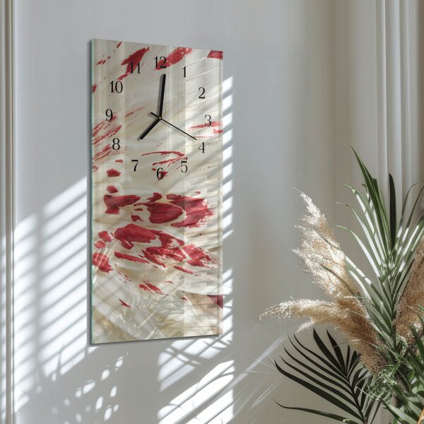 Skleněné hodiny vertikální Květ zsppc-30x60-00180526