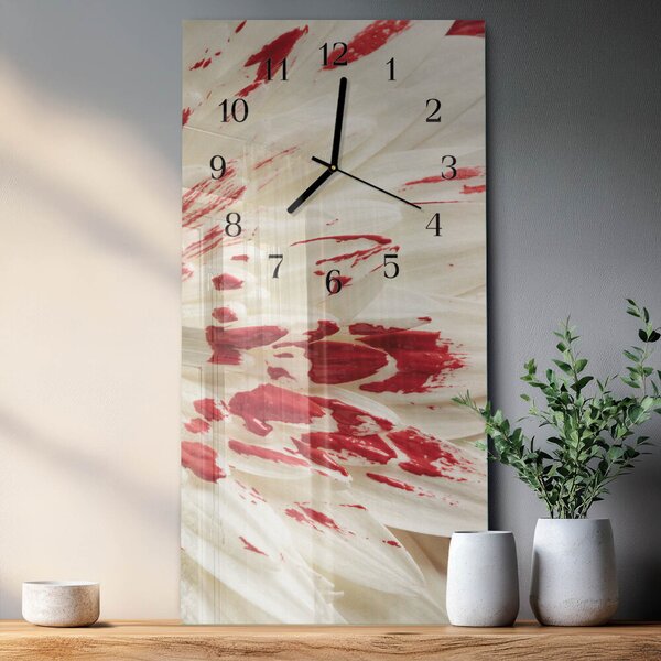 Skleněné hodiny vertikální Květ zsppc-30x60-00180526
