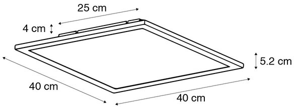 Moderní stropní svítidlo černé vč. LED 40 cm - Liv