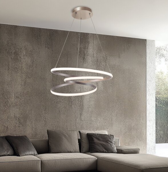 LED Lustr na lanku CORT LED/40W/230V stříbrná