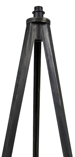 Rustikální stojací lampa trojnožka černá - Tripod Classic