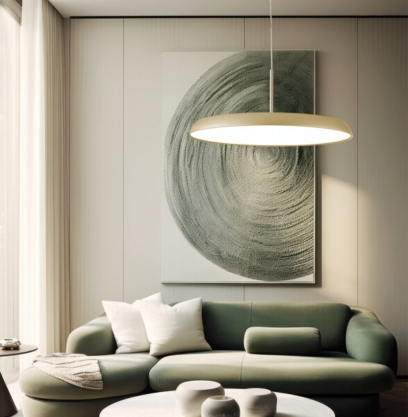 LED Lustr na lanku ART LED/41W/230V zlatá