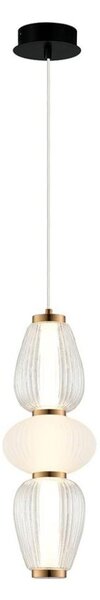 LED Lustr na lanku SHINY LED/17W/230V bílá/zlatá