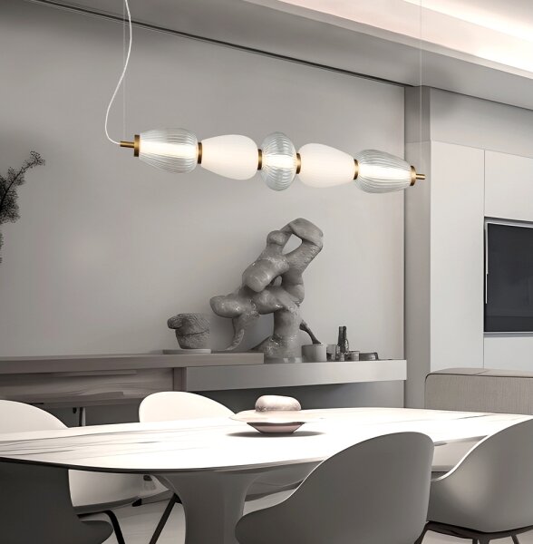 LED Lustr na lanku SHINY LED/23W/230V bílá/zlatá