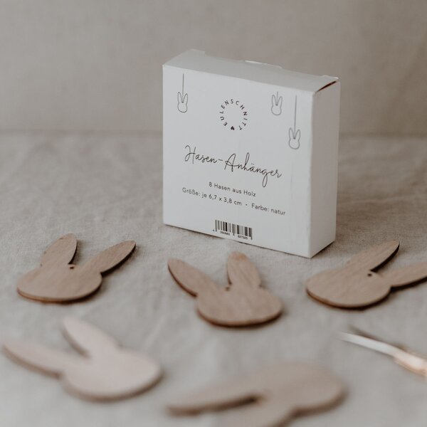 Velikonoční ozdoba Rabbit Natural – set 8 ks