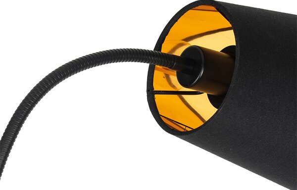 Moderní stojací lampa černá 2-světlo - Carmen