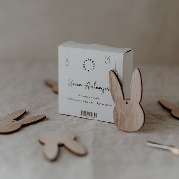 Velikonoční ozdoba Rabbit Natural – set 8 ks