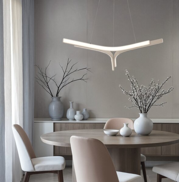 LED Lustr na lanku ALTA LED/30W/230V stříbrná