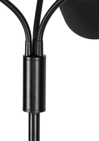 Moderní stojací lampa černá 3-světlo - Carmen