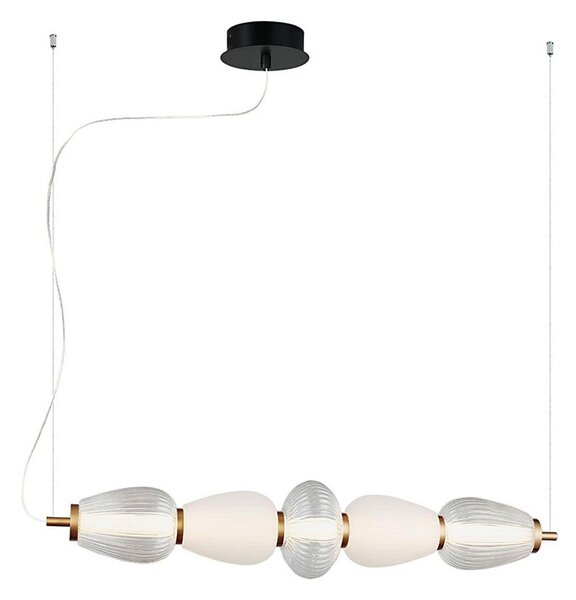LED Lustr na lanku SHINY LED/23W/230V bílá/zlatá