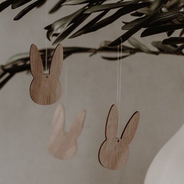 Velikonoční ozdoba Rabbit Natural – set 8 ks