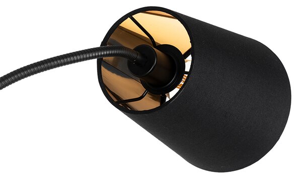 Moderní stojací lampa černá 3-světlo - Carmen