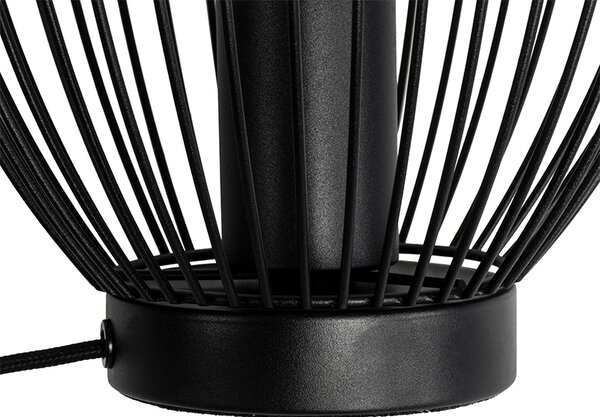 Moderní stolní lampa černá 20 cm - Pua