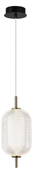 LED Lustr na lanku PELLUCID LED/11W/230V zlatá/čirá
