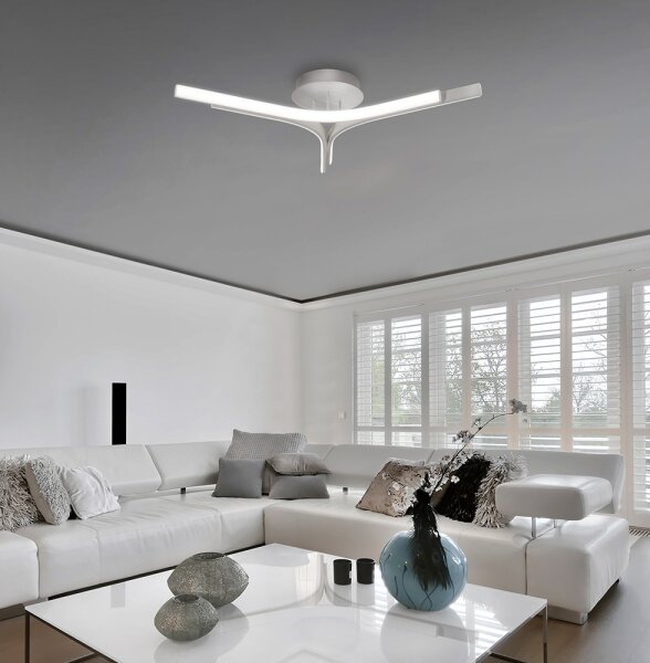 LED Přisazený lustr ALTA LED/30W/230V stříbrná