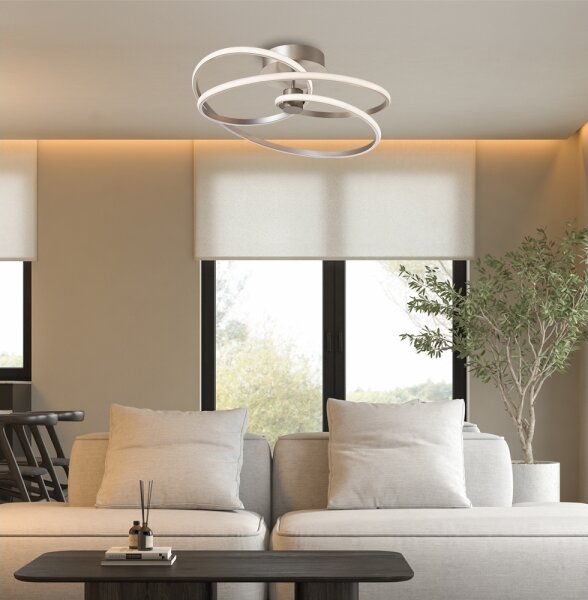 LED Přisazený lustr CORT LED/40W/230V stříbrná