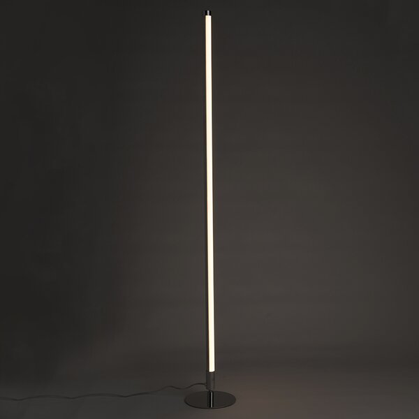 Moderní stojací lampa chrom s LED 3-stupňovým stmívačem - Line-up