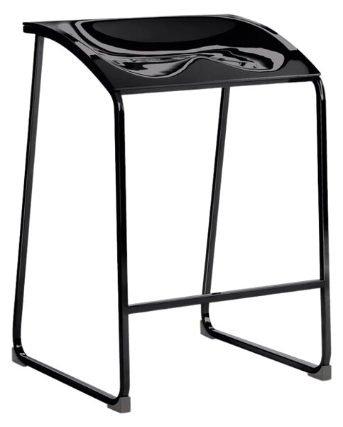Pedrali Černá plastová barová židle Arod 500 65 cm