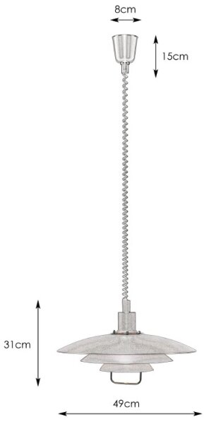 Markslöjd 102281 - Stahovací lustr KIRKENES 1xE27/60W/230V