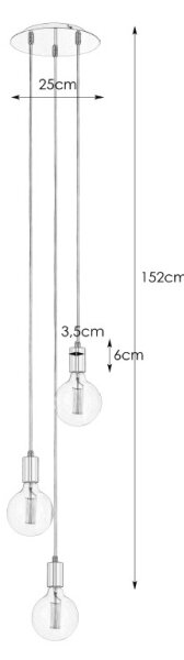 Markslöjd 106334 - Lustr na lanku SKY 3xE27/60W/230V
