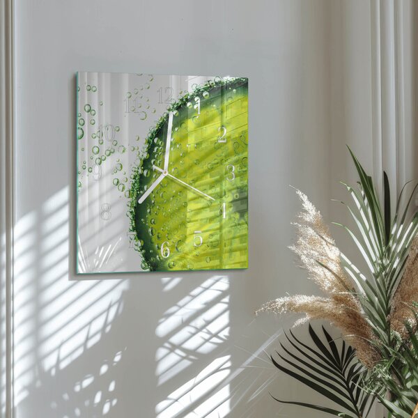 Skleněné hodiny Uhličitan vápenatý zskb-30x30-00087192