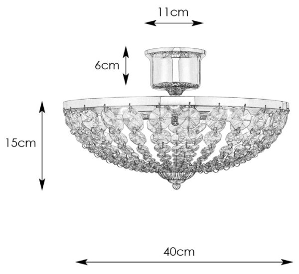 Markslöjd 105316 - Stropní svítidlo GRÄNSÖ 3xE14/40W/230V