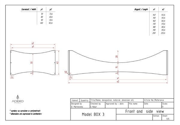 Adeko Dětská postel z masivního dřeva v přírodní barvě Box 3 Rozměr: 60x120 cm