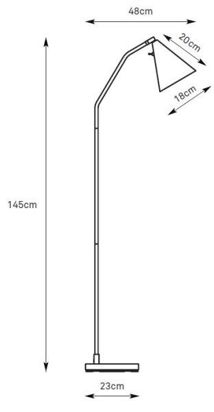Markslöjd 108891 - LED Stmívatelná stojací lampa FUNIL LED/4,9W/230V šedá