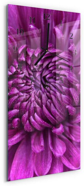 Skleněné hodiny vertikální Pivoňka zsppc-30x60-00173210