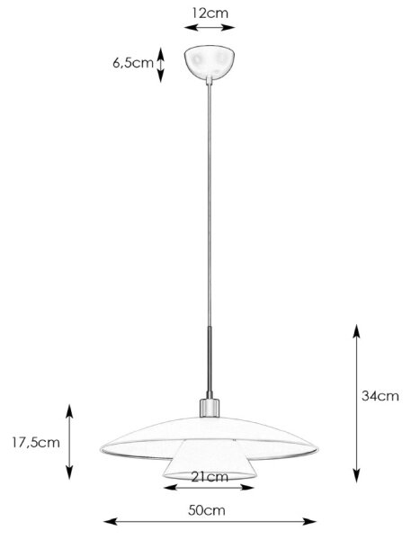 Markslöjd 108431 - Lustr na lanku MILLINGE 1xE27/40W/230V černá