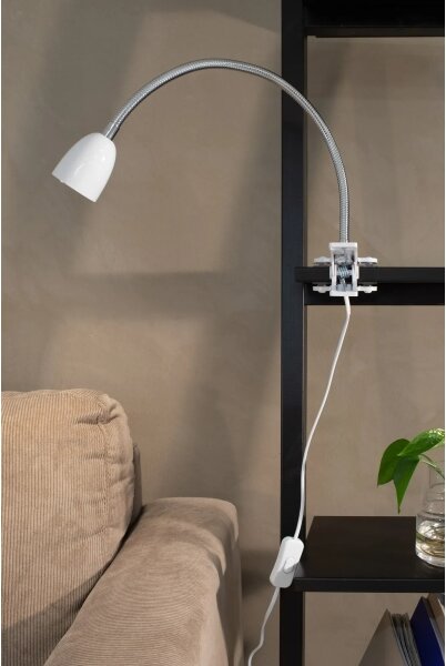 Markslöjd 106091 - LED Stolní lampa s klipem TULIP LED/3W/230V bílá