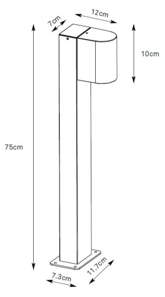 Markslöjd 109115-LED Stmívatelná venkovní lampa ALOR LED/4,9W/230V IP65 stříbrná