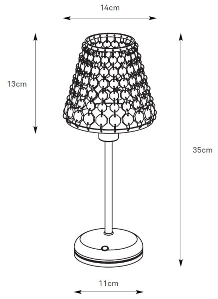 Markslöjd 109125 - LED Stm. nabíjecí stolní lampa LIORA 1xE14/2W/2000 mAh mosaz