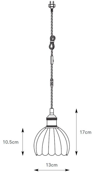Markslöjd 109138 - Lustr na lanku GOTA 1xE14/40W/230V kouřová zelená/mosaz