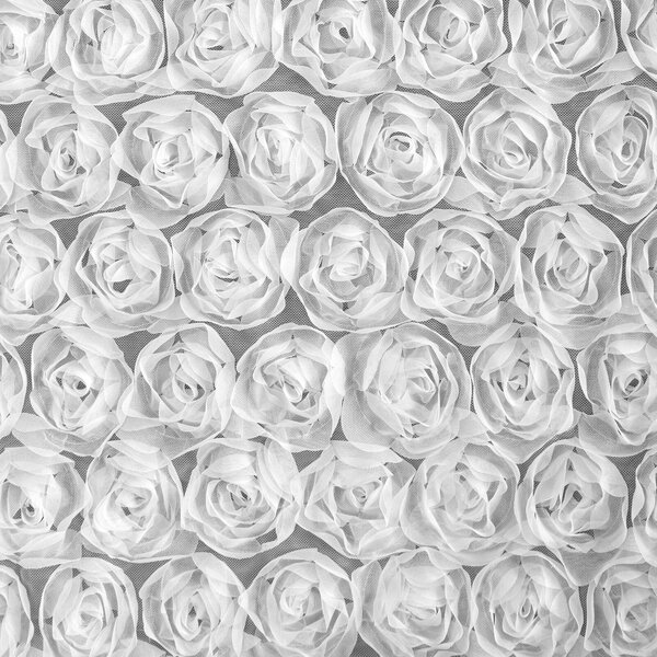 ZÁCLONA NA PÁSCE EVA MINGE ROSES1 140X270 CM BÍLÁ