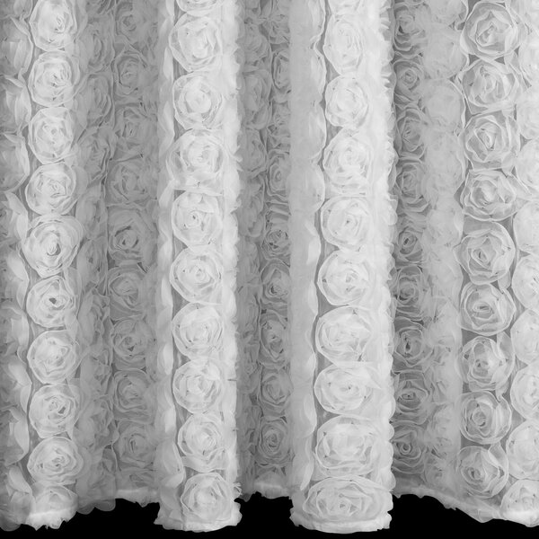 ZÁCLONA NA PÁSCE EVA MINGE ROSES1 140X270 CM BÍLÁ