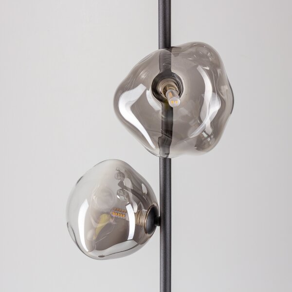 Brilagi - Stojací lampa VULCANO 3xG9/8W/230V černá/kouřová černá