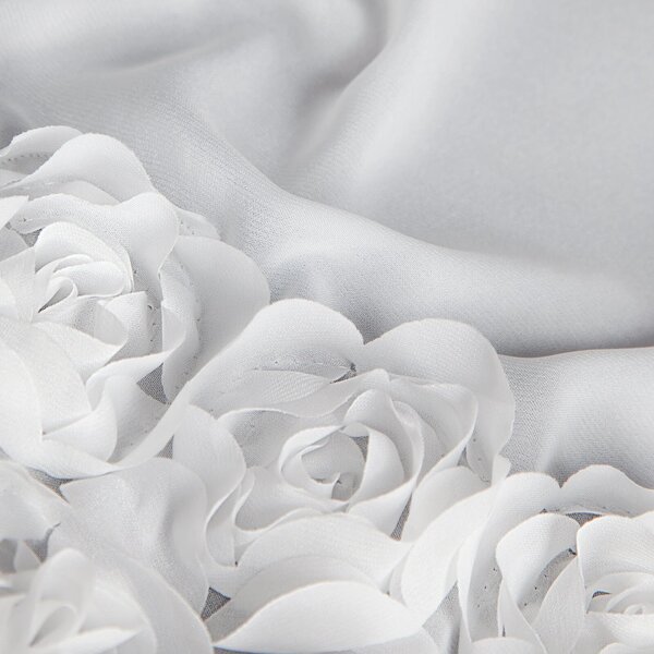 KRÁTKÁ ZÁCLONA NA PÁSCE EVA MINGE ROSES11 150X70 CM BÍLÁ