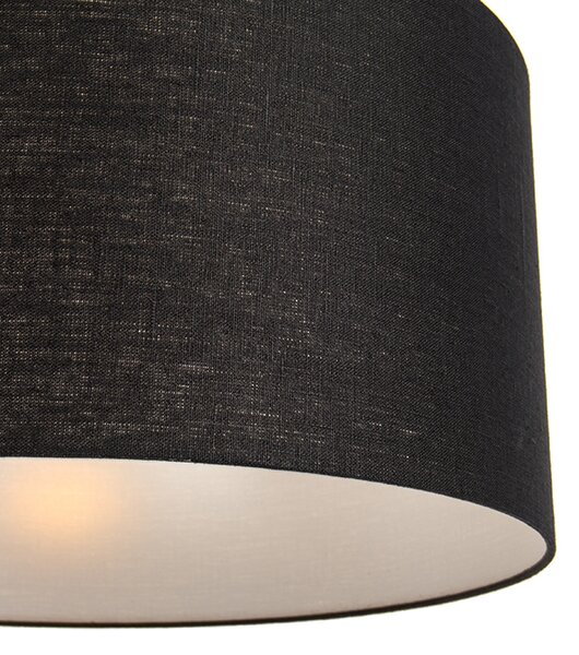 Moderní závěsné svítidlo bílé s černým stínítkem 50 cm - Combi 1