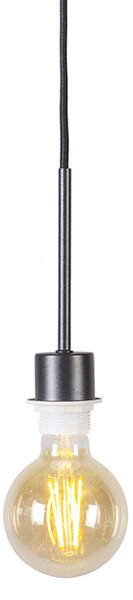 Moderní závěsné svítidlo černé s černým stínítkem 50 cm - Combi 1