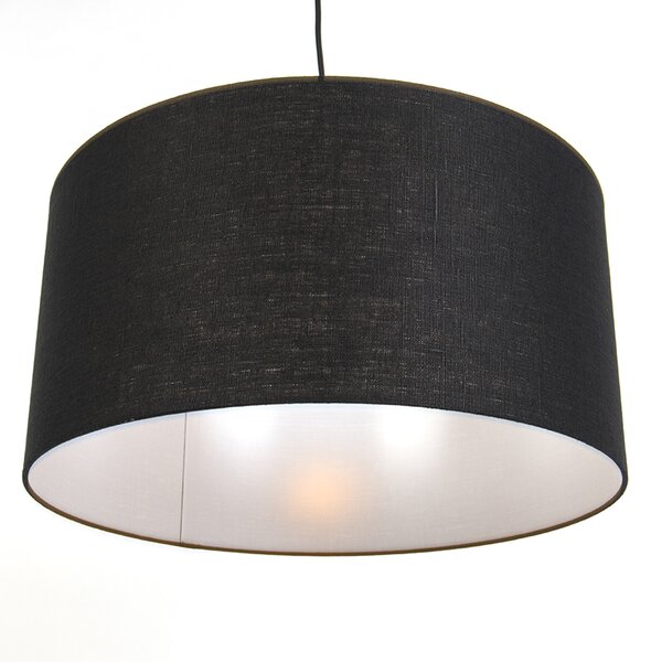 Moderní závěsné svítidlo černé s černým stínítkem 50 cm - Combi 1